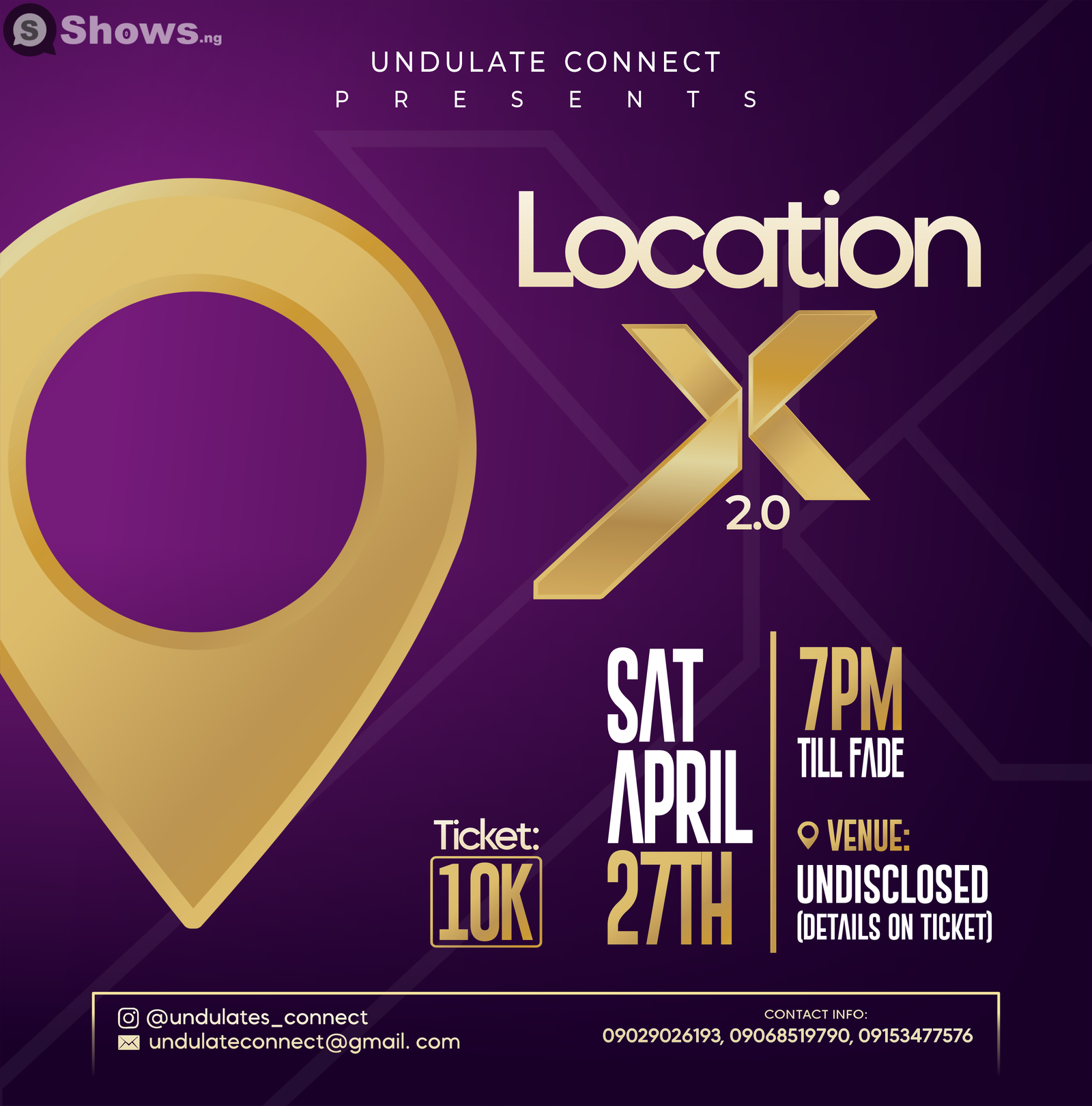 UNDISCLOSED venue