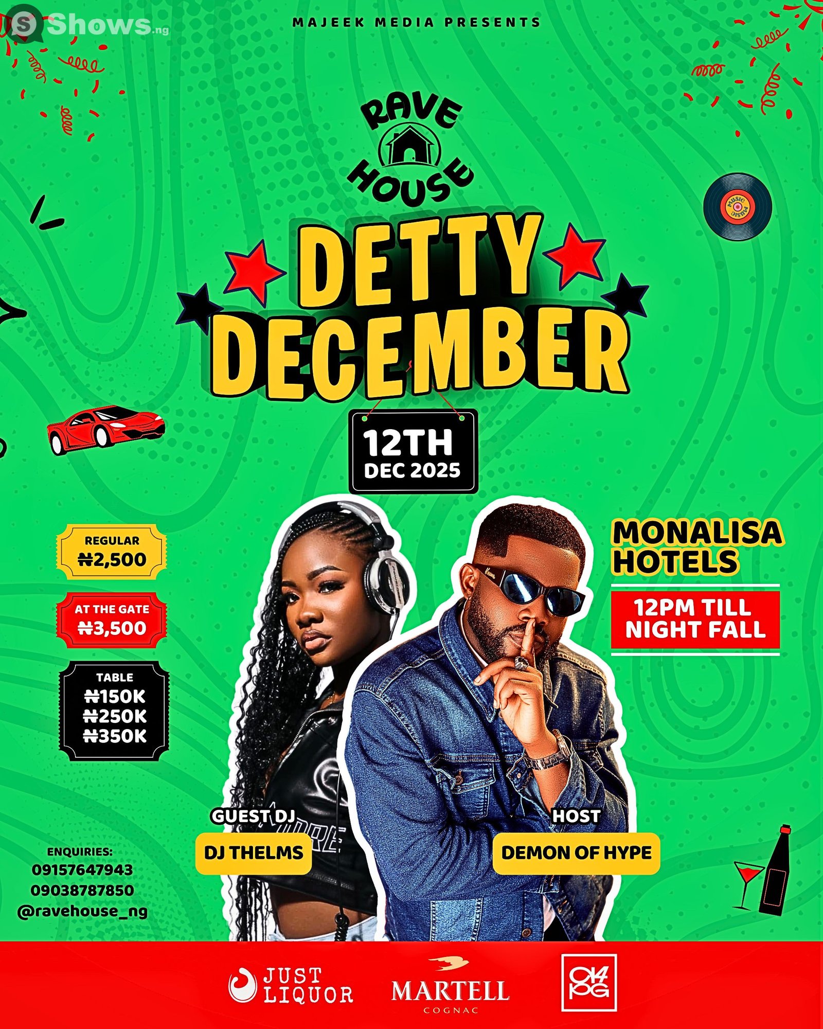 Three House Rave Rave House Party – Detty December Edition - Shows.NG