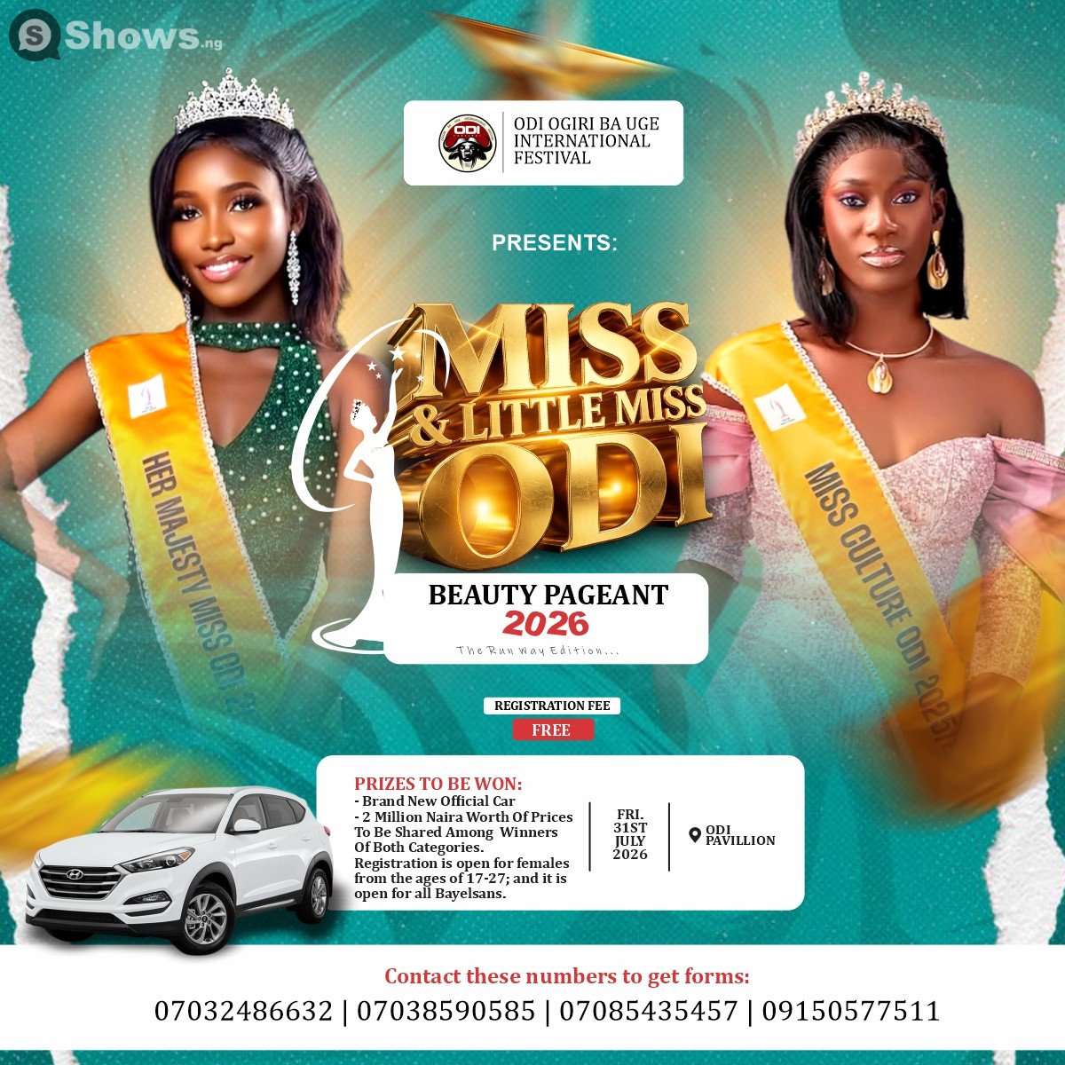 THE MISS AND LITTLE MISS ODI BEAUTY PAGEANT 2026