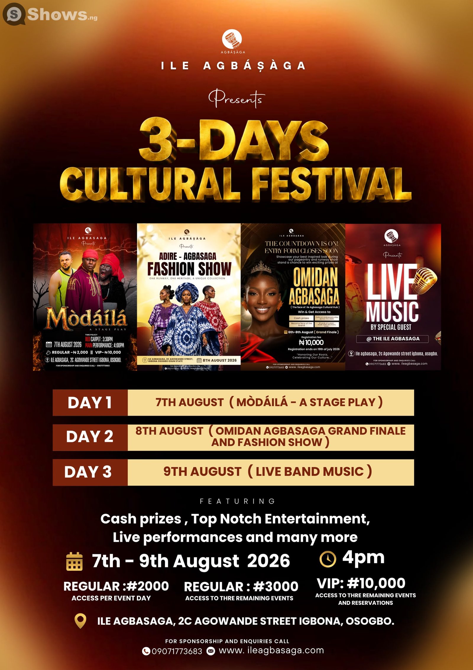 ILE AGBASAGA 3- DAYS CULTURAL EVENTS