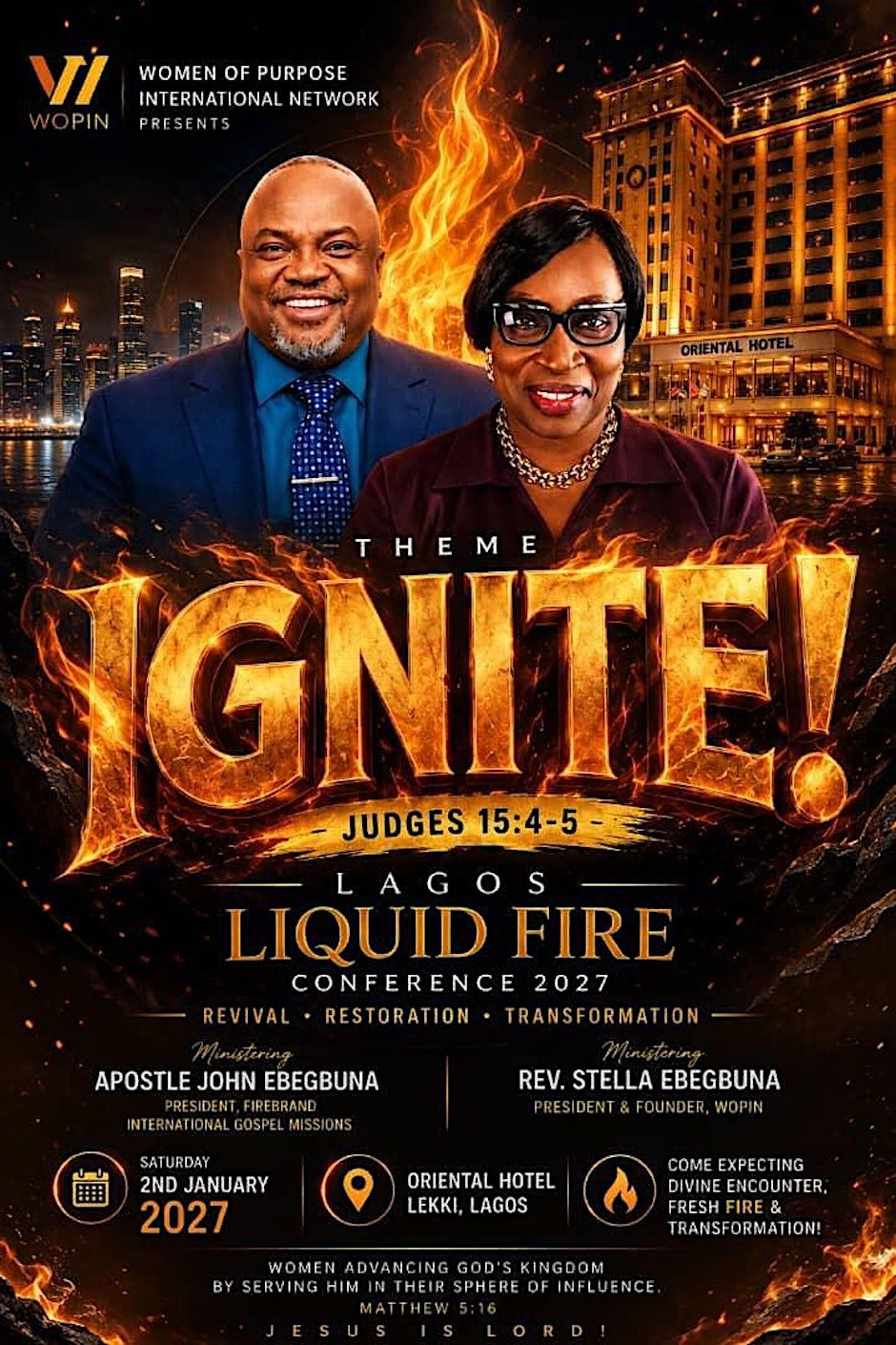 Women of Purpose International Network Liquid Fire Conference 2027